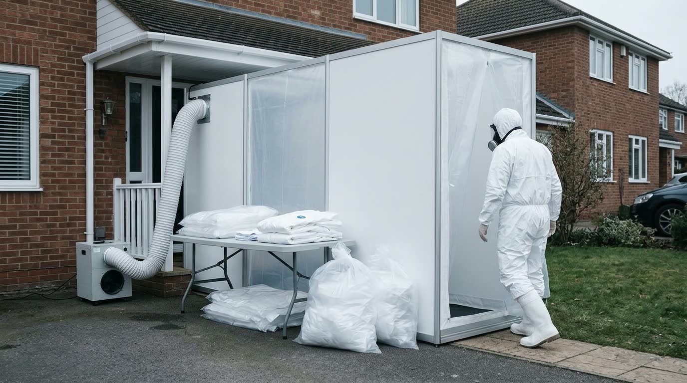 Unité de décontamination à trois compartiments